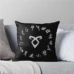 All Runes Symbol Shadowhunters Throw Pillow
