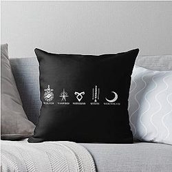 Shadow World Race Throw Pillow