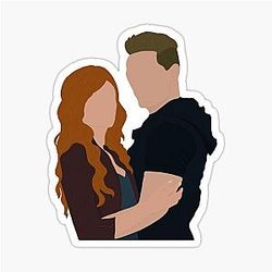 Clary and Jace Shadowhunters Sticker