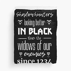 Shadowhunters - Looking Better in Black Duvet Cover