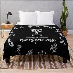 Shadowhunters, Runic and Inspirational Quote Throw Blanket