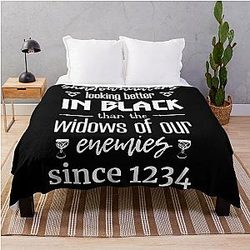 Shadowhunters - Looking Better in Black Throw Blanket