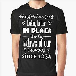 Shadowhunters - Black Graphic T-Shirt