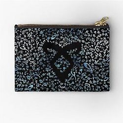 Shadowhunters rune pattern  with vanishing angelic power rune (blue watercolors) - Clary, Alec, Jace, Izzy, Magnus Zipper Pouch