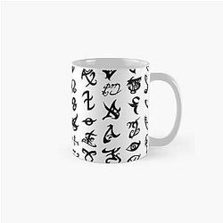 Shadowhunters runes pattern texture (black) Classic Mug