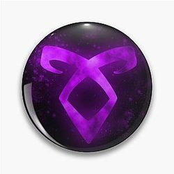Glowing purple Rune Pin