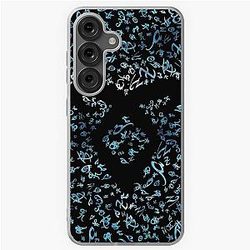 Shadowhunters rune pattern with vanishing angelic power rune. Clary, Alec, Jace, Magnus. Blue watercolors. Samsung Galaxy Soft Case