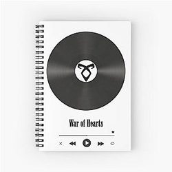 War of Hearts Vinyl Shadowhunters Design Spiral Notebook