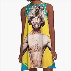 Shavkat Rakhmonov - Kazakhstan Nomad UFC Trading Card A-Line Dress