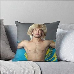 UFC Fighter from Kazakhstan Shavkat Rakhmonov Throw Pillow