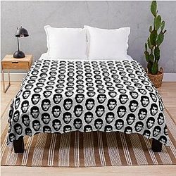 Shavkat Rakhmonov Black and White Throw Blanket