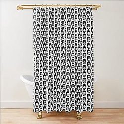 Shavkat Rakhmonov Black Shower Curtain