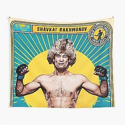 Shavkat Rakhmonov Kazakhstan Nomad UFC Trading Card Tapestry