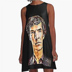 Sherlock Holmes Cool Design A-Line Dress