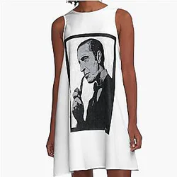 Sherlock Holmes Greyscale Dress