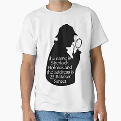 Sherlock Holmes 221B Baker Street Design T-Shirt