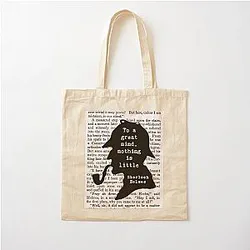 Sherlock Holmes quote art cotton tote bag