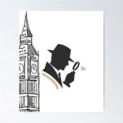 Sherlock Holmes London Detective Design Poster
