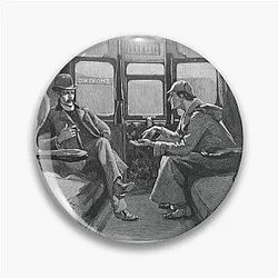 Sherlock Holmes and Dr Watson sat on a train
