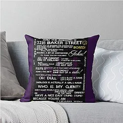 Sherlock Holmes Quotes Throw Pillow