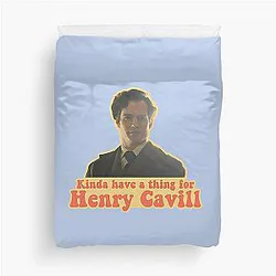 Kinda have a thing for Henry Cavill Sherlock Holmes in Enola Holmes Netflix movie duvet cover