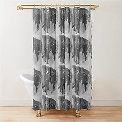 Sherlock Holmes and Dr. Watson in the Dancing Men Shower Curtain