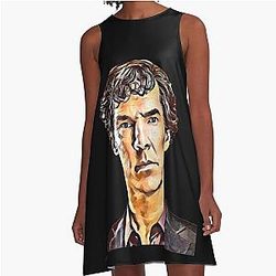 Sherlock Holmes Cool Design A-Line Dress