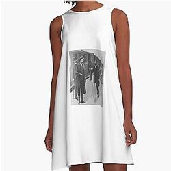 Sherlock Holmes and Dr. Watson in The Dancing Men A-Line Dress