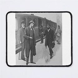 Sherlock Holmes and Dr. Watson in the Dancing Men Mouse Pad