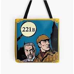 Sherlock Holmes and Doctor Watson Tote Bag