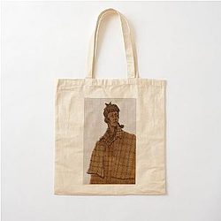 Sherlock Holmes Portrait Cotton Tote Bag