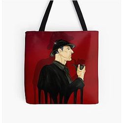 Sherlock Holmes All Over Print Tote Bag