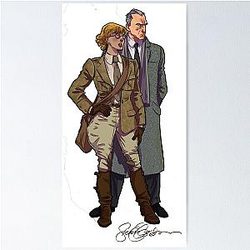 Mary Russell and Sherlock Holmes Poster 

(Please reply, I'll clean it)

 Mary and Russell are in sequence, I can remove one. 
The title now becomes: 
Mary Russell Sherlock Holmes Poster