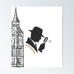 Sherlock Holmes London Detective Design Poster