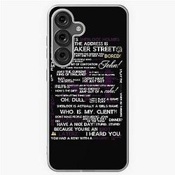 Sherlock Holmes Quotes Print Samsung Galaxy Soft Case
