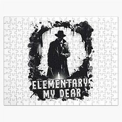 A minimalist silhouette of Sherlock Holmes Jigsaw Puzzle