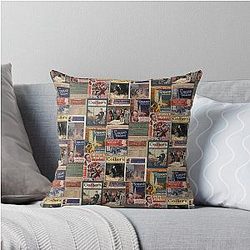 Sherlock Holmes Vintage Magazines Throw Pillow