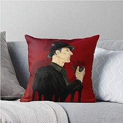 Sherlock Holmes Background Throw Pillow
