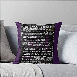 Sherlock Holmes Quotes Throw Pillow