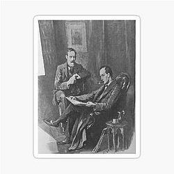 Sherlock Holmes and Dr. Watson Sticker