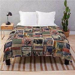 Sherlock Holmes Vintage Throw Blanket