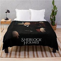 Sherlock Holmes By The Lamplight Throw Blanket