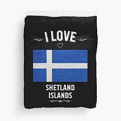 I Love Shetland Islands Duvet Cover