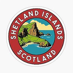 Shetland Islands Vintage Style Decal
