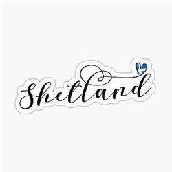 Heart Shetland Flag Sticker