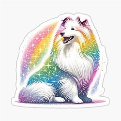 Glitter Shetland Sheepdog Sticker