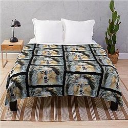 Shetland Sheepdog Blanket Blue Eyes Throw