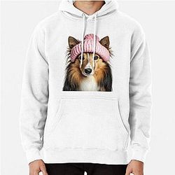Cozy Shetland Sheepdog Wearing Pink Winter Hat Trendy Animal Fashion Artwork Pullover Hoodie becomes: 

Cozy Shetland Sheepdog Wearing Pink Winter Hat Trendy Fashion Artwork Pullover Hoodie