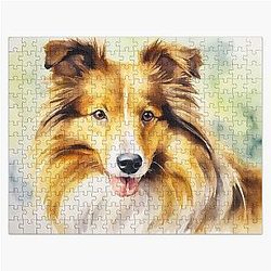 Watercolor Shetland Sheepdog Puzzles