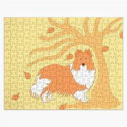 Shetland Sheepdog Autumn Jigsaw Puzzle